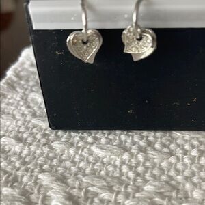 Elegant Silver Heart Earrings